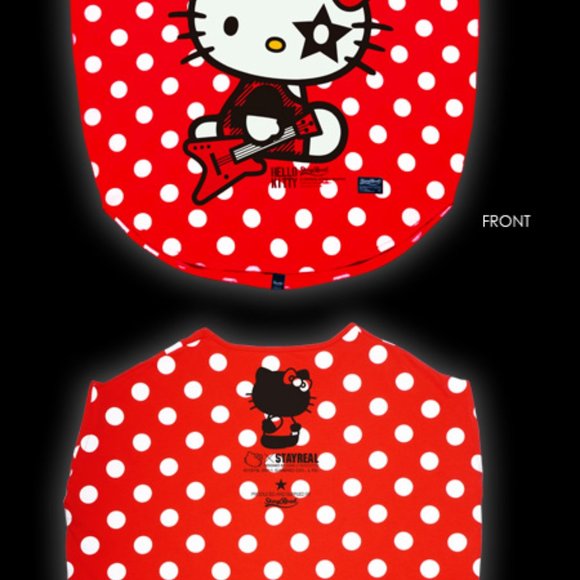 Stay Real X Sanrio Hello Kitty Dot Dot Kitty t-shirt Size F NWT - Picture 2 of 8